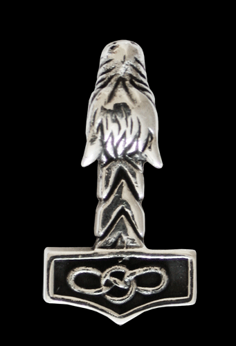 22 mm. Vargkors hänge / Torshammare i Äkta silver.