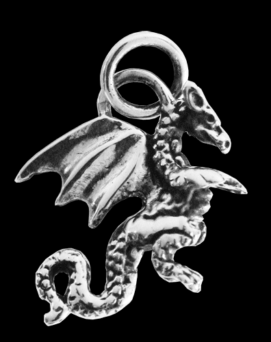Minidrake hänge i Äkta silver.