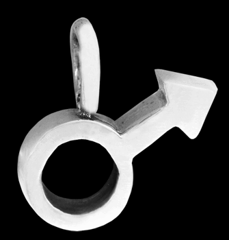 Mansymbol i Äkta silver
