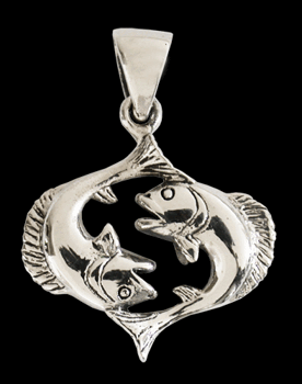 4.3 gr. Stjärntecken halsband - fiskarna i Äkta silver.