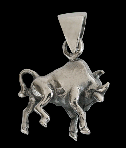 3.5 gr. Stjärntecken halsband oxen i Äkta silver. - 2