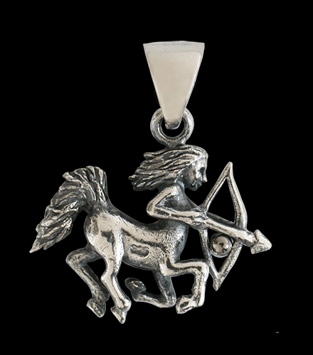3.1 gr. Stjärntecken halsband skytten i Äkta silver. - 2
