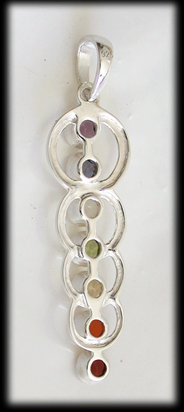 Chakra halsband i Äkta silver. - 2