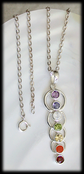 Chakra halsband i Äkta silver. - 3