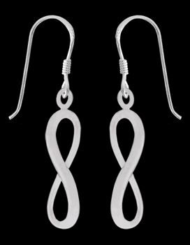Infinity örhängen 13 mm. Äkta silver.