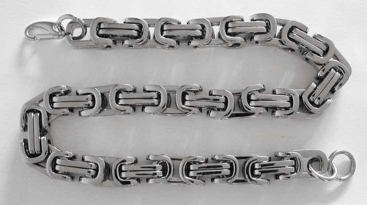 12 mm. Kejsarlänk stålhalsband. - 2