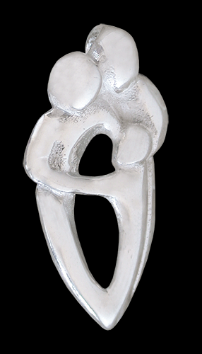 Familjelycka silverhalsband. - 2