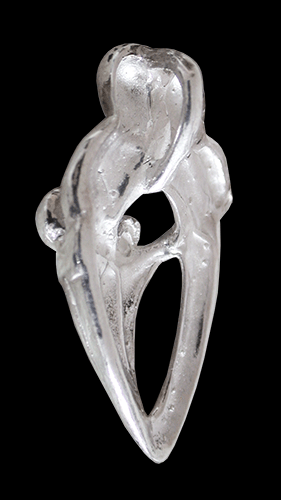 Familjelycka silverhalsband. - 3