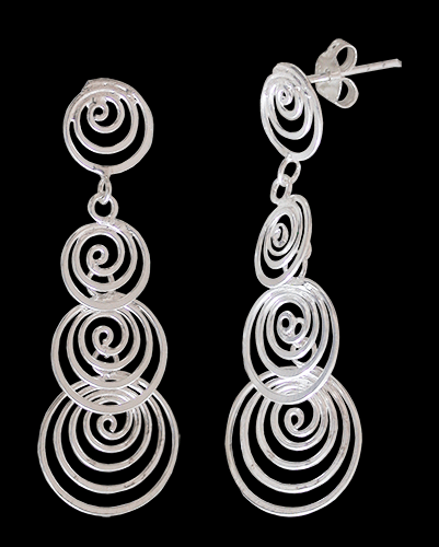 Spiralörhängen i Äkta silver. - 2