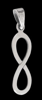 22 mm. Infinity halsband i Äkta silver.