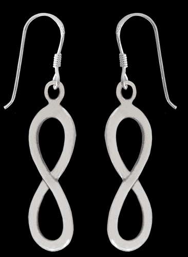 Infinity örhängen 22 mm. Äkta silver. - 2