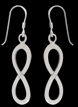 22 mm. Infinity örhängen i Äkta silver.
