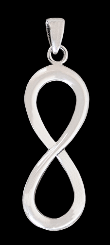 29 mm. Infinity halsband i Äkta silver.