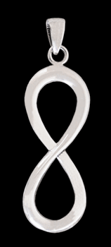 29 mm. Infinity halsband i Äkta silver.