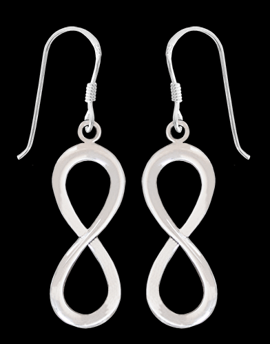 Infinity örhängen 29 mm. Äkta silver. - 2