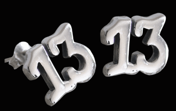13 Örhängen i Äkta silver.