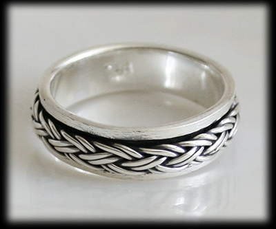 5.5 mm. Spinner/ ADHD ring i Äkta silver. - 2