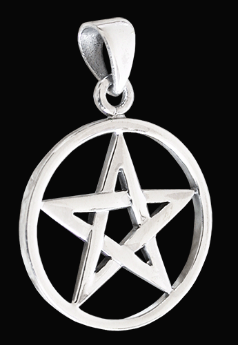 23 mm. Pentagram halsband / Pentagram hänge i Äkta silver.