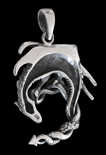 Drake halsband - fantasy drake i Äkta silver. - 3