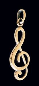 21 mm. G-klav halsband  i Brons.