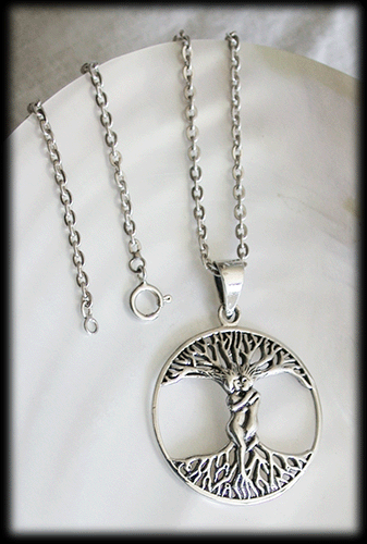 5.2 gr. "Love-tree" livets träd halsband i Äkta silver. - 4