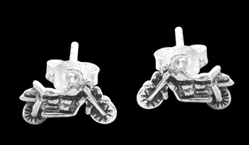 Motorcyckel örhängen i Äkta silver.