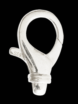23 mm. Klolås / smyckes lås  i Äkta silver.