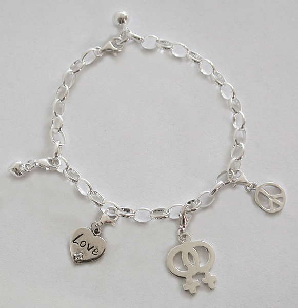 Berlockarmband i Äkta silver. - 2