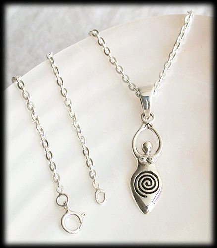 Spiral gudinnan i Äkta silver. - 2