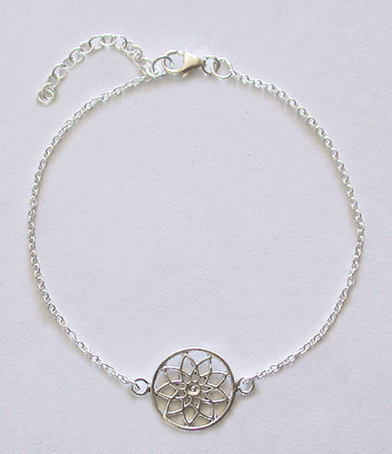 Mandala armband i Äkta silver.