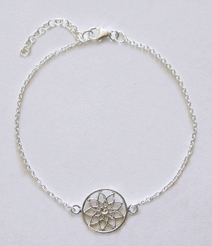 Mandala armband i Äkta silver.