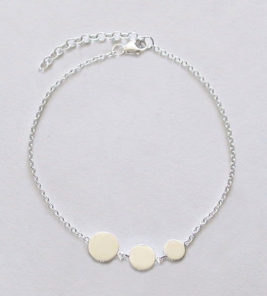 Silver armband.