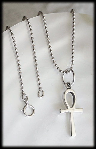 Litet Ankh halsband i Äkta silver. - 4