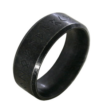 6 mm. Runa ring i grått rostfritt stål.