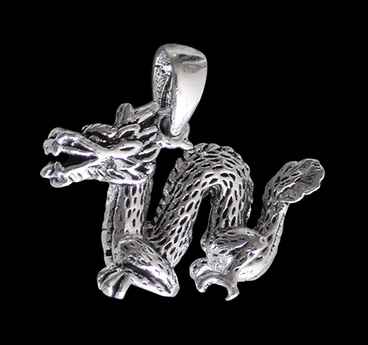 China dragon hänge i Äkta silver.