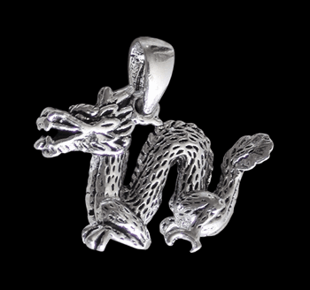 China dragon hänge i Äkta silver.
