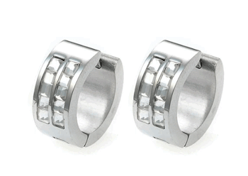 7  mm. Bling stål örhängen.
