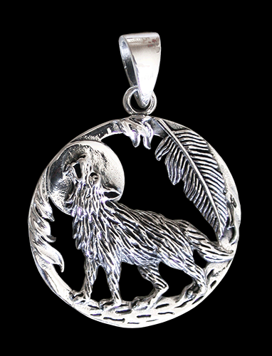 "Månvarg" varghalsband i Äkta silver.