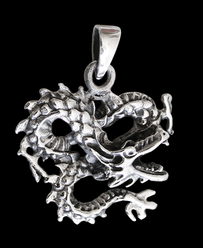 "Fire dragon"drakhänge i Äkta silver.