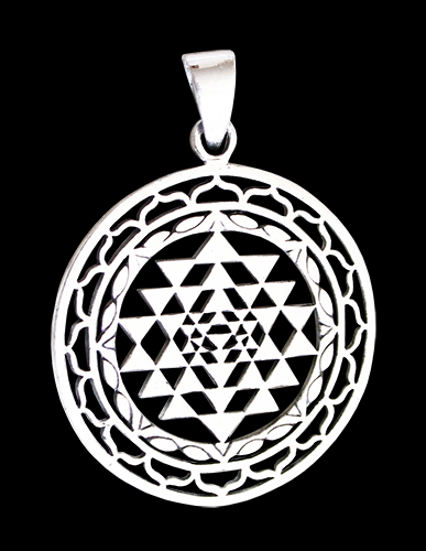 Sri Yantra smycke i Äkta silver. - 2