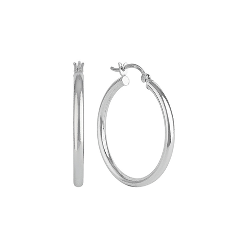 2 x 20 mm öronringar i Äkta silver.