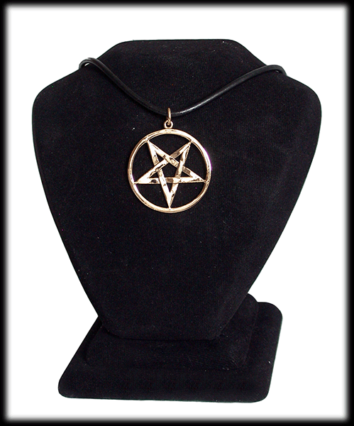 38 mm. Pentagram hänge i brons. - 3