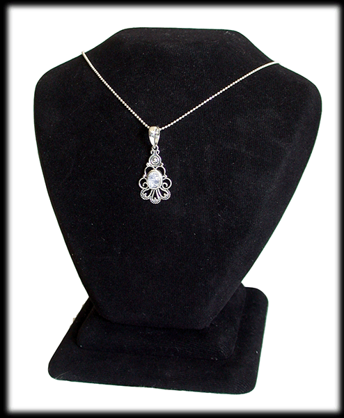 Beautiful moonstone halsband. - 3