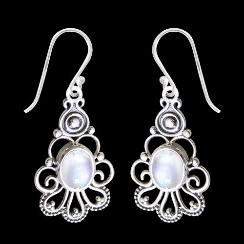 Beautiful moonstone earrings i Äkta silver. - 2