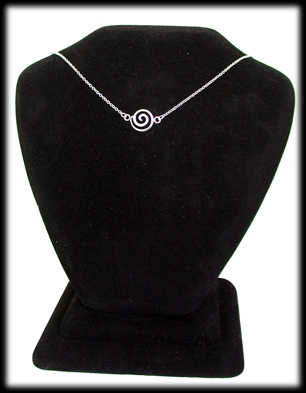 Silver halsband med spiral. - 3