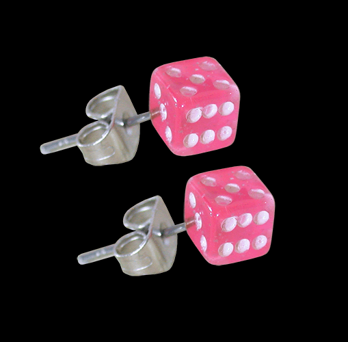 4.5 mm rosa tärningar. - 2