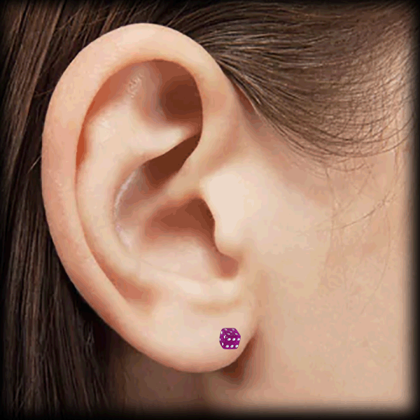 4 mm lila tärningar. - 3