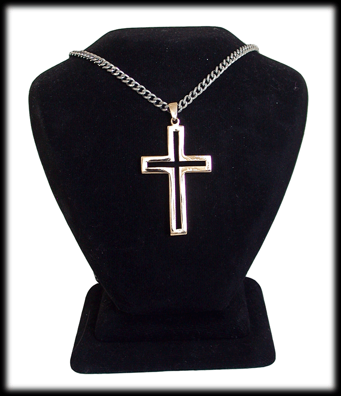 Brons kors halsband. - 3
