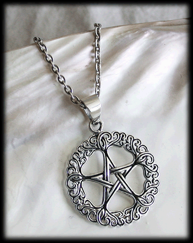 26.5 mm. Fantastiskt Pentagram hänge i Äkta silver.  - 2