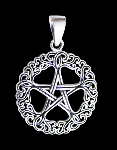 26.5 mm. Fantastiskt Pentagram hänge i Äkta silver. 